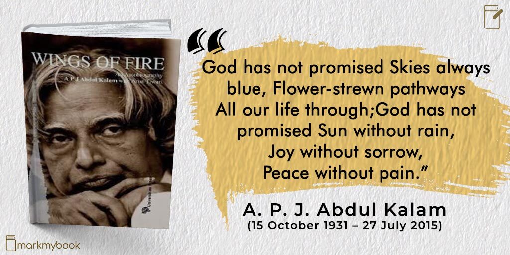 “God has not promised Skies always blue, Flower-strewn pathways All our life through; God has not promised Sun without rain, Joy without sorrow, Peace without pain.”
